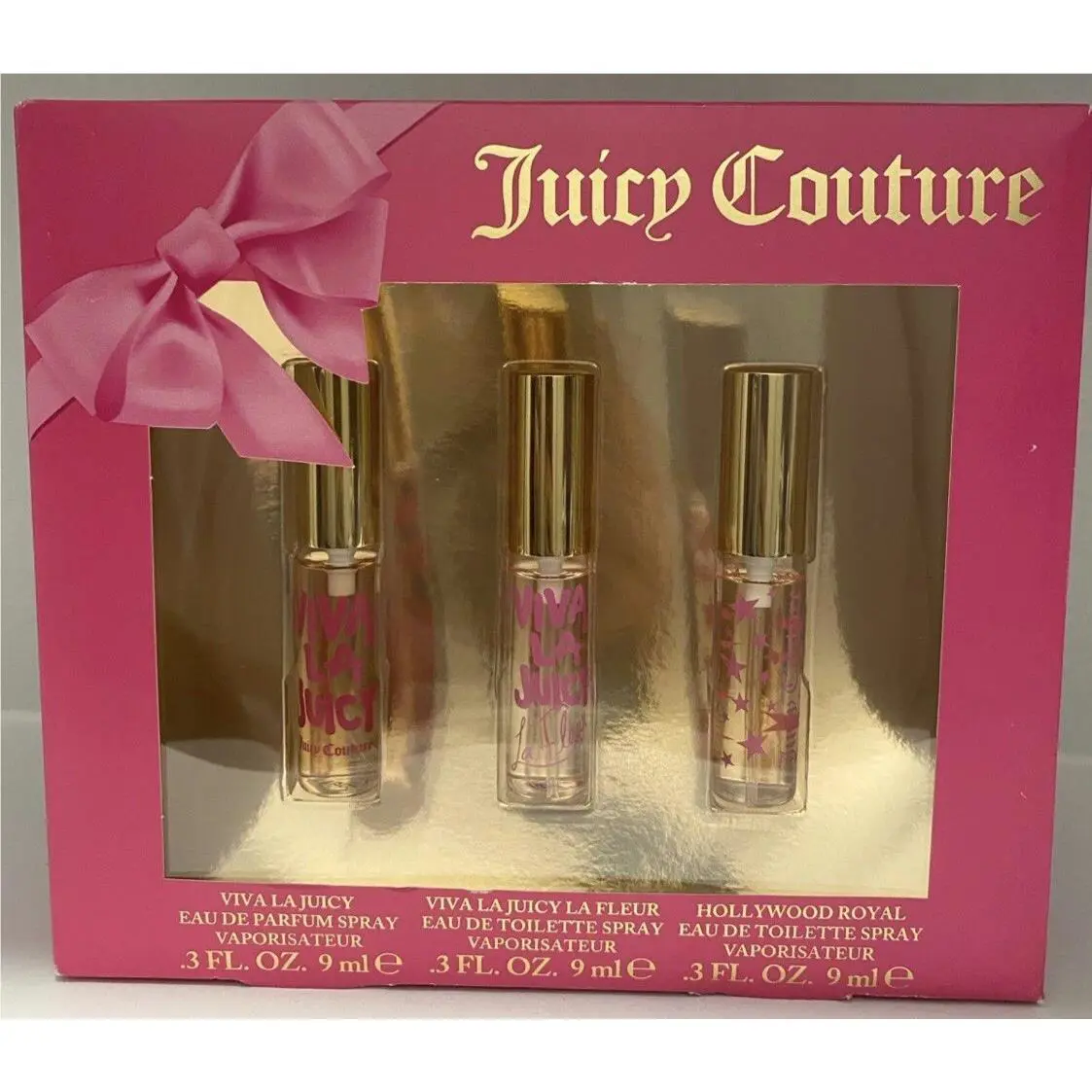 Juicy Couture Women`s Viva La Juicy 3 Piece Eau De Parfum Travel Size Gift Set