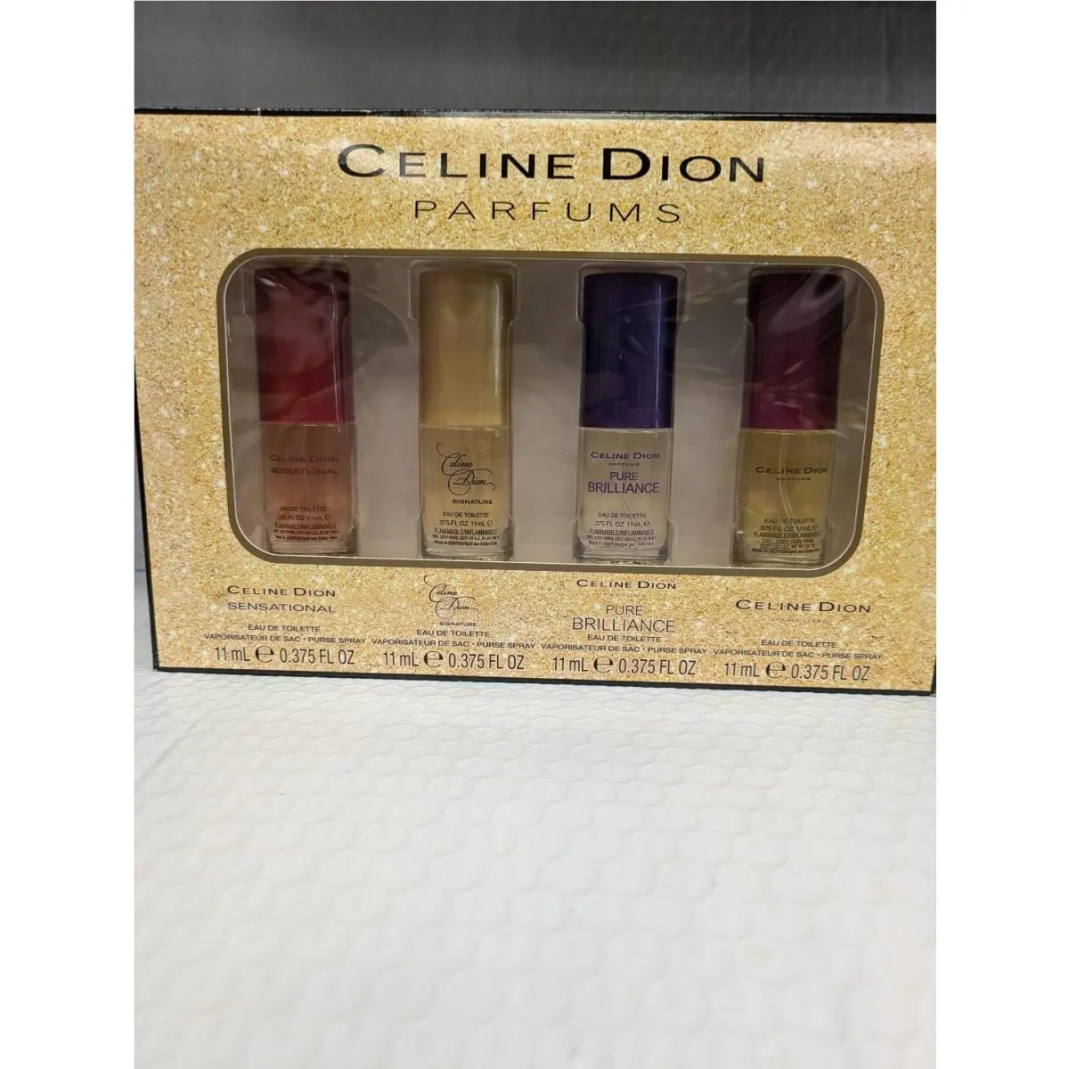 Celine Dion Parfums 4 Pcs Purse Spray Set Eau de Toilette 0.375oz Each