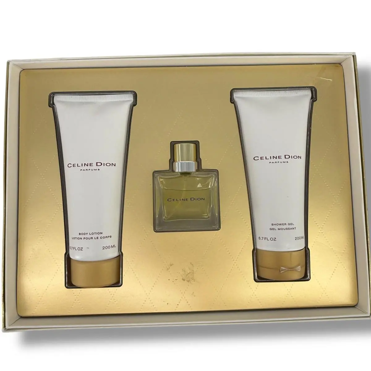 Celine Dion P Gift Set Perfumes Body Lotion Shower Gel Perfume 3 Piece Full Size
