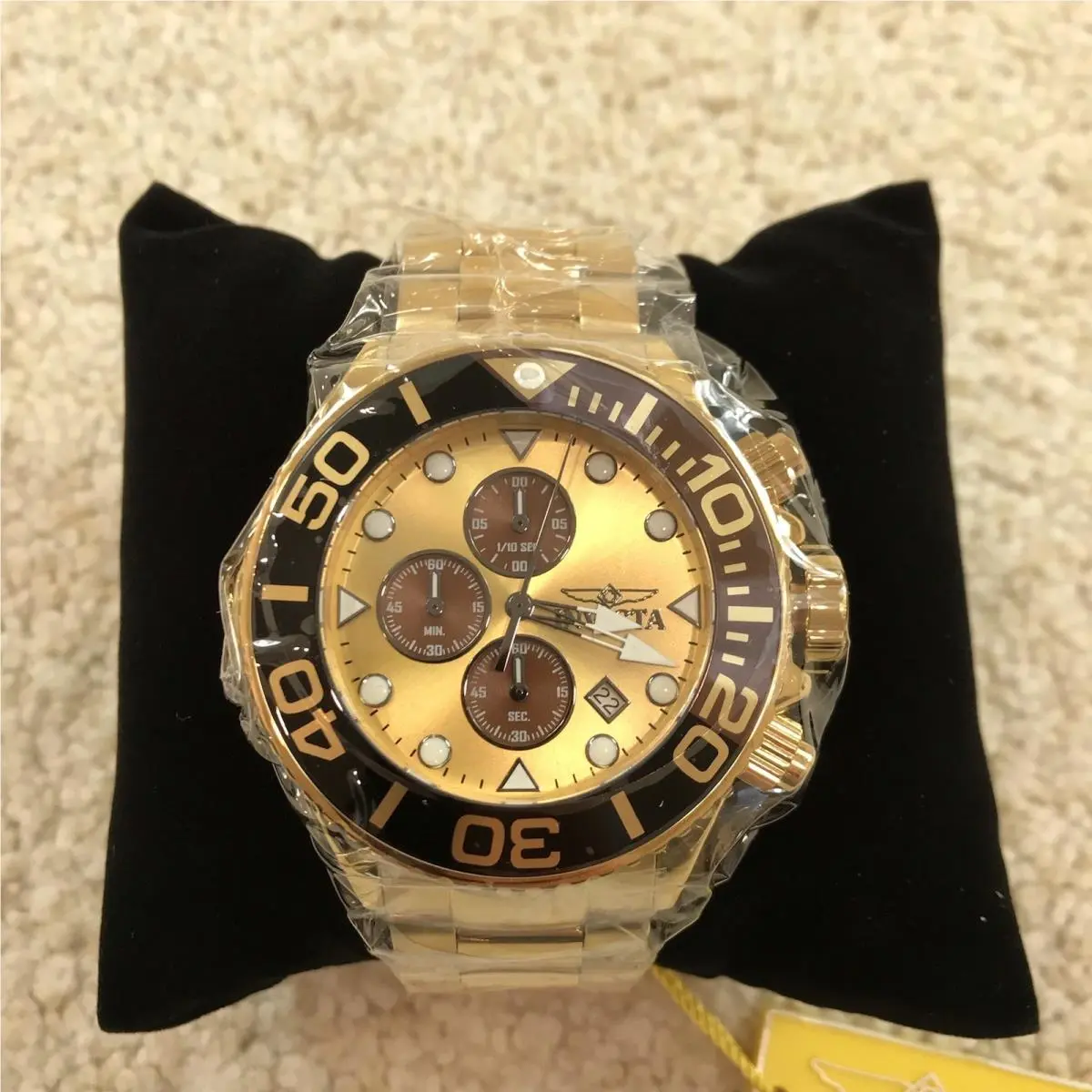 Invicta Grand Diver Mens Watch 52mm Steel 48590 Gold