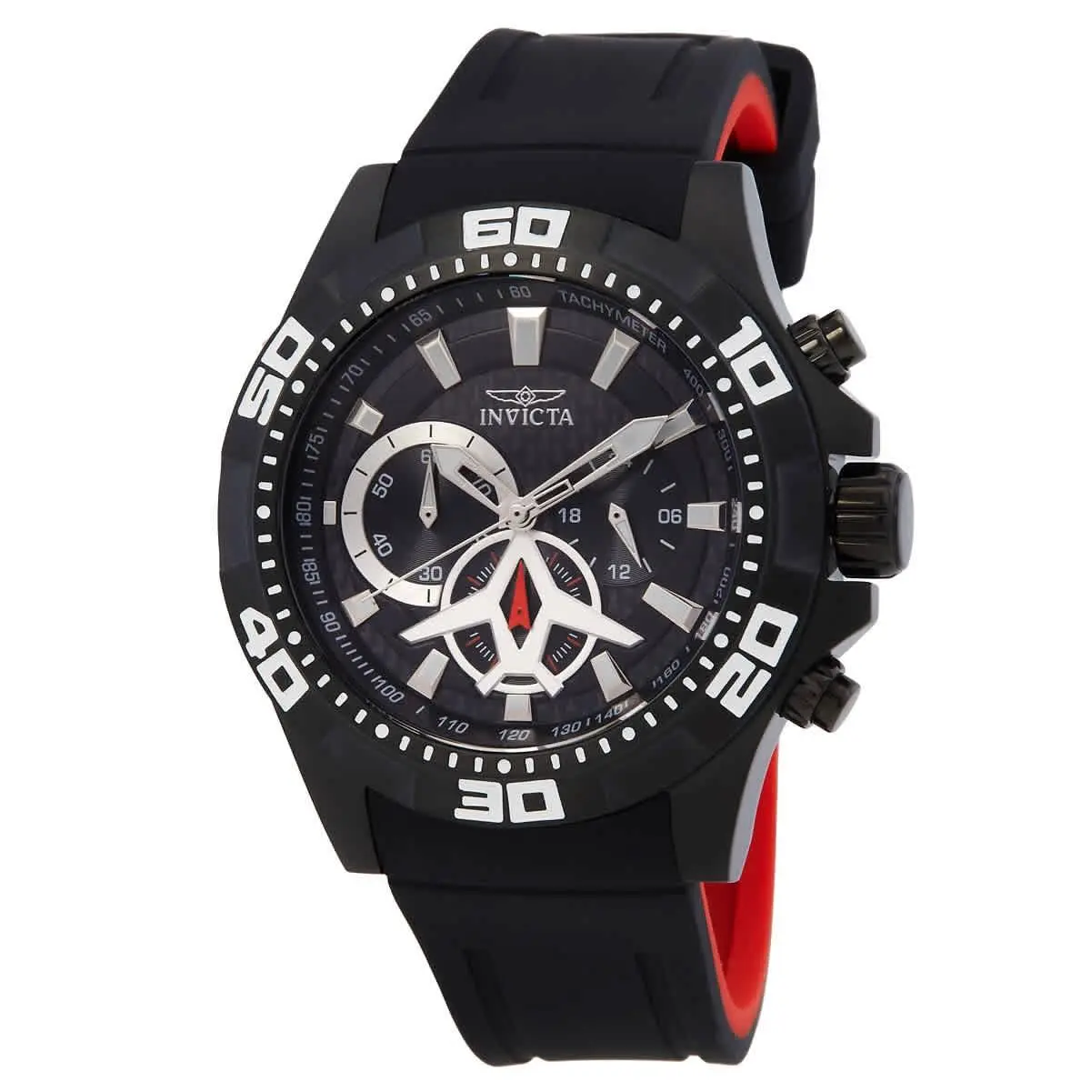 Invicta 21741 Aviator Black Carbon Fiber Dial 48 mm Men`s Watch
