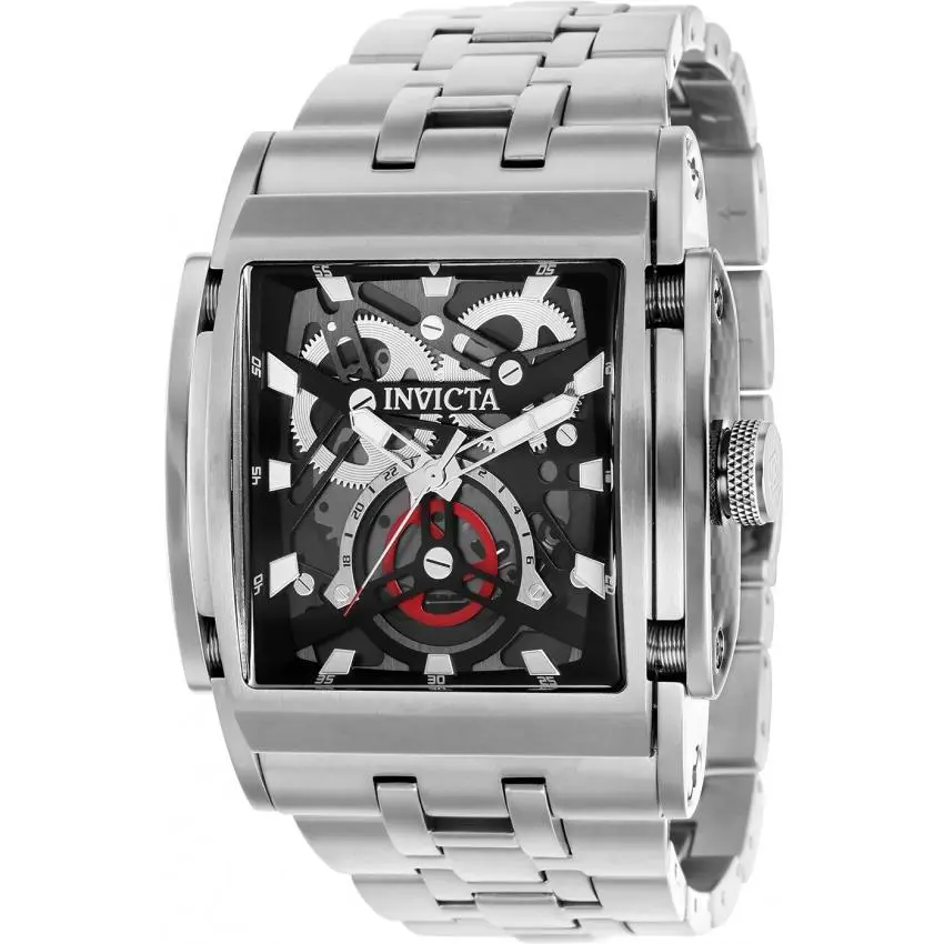 Invicta Men`s Watch Speedway Quartz Skeleton Dial Stainless Steel Case 41645
