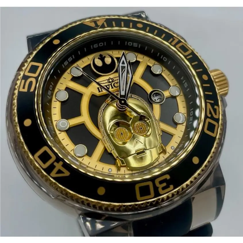 Invicta Star Wars C3PO Limted Edition Only 5 000 Made Men`s Gold Watch 39709