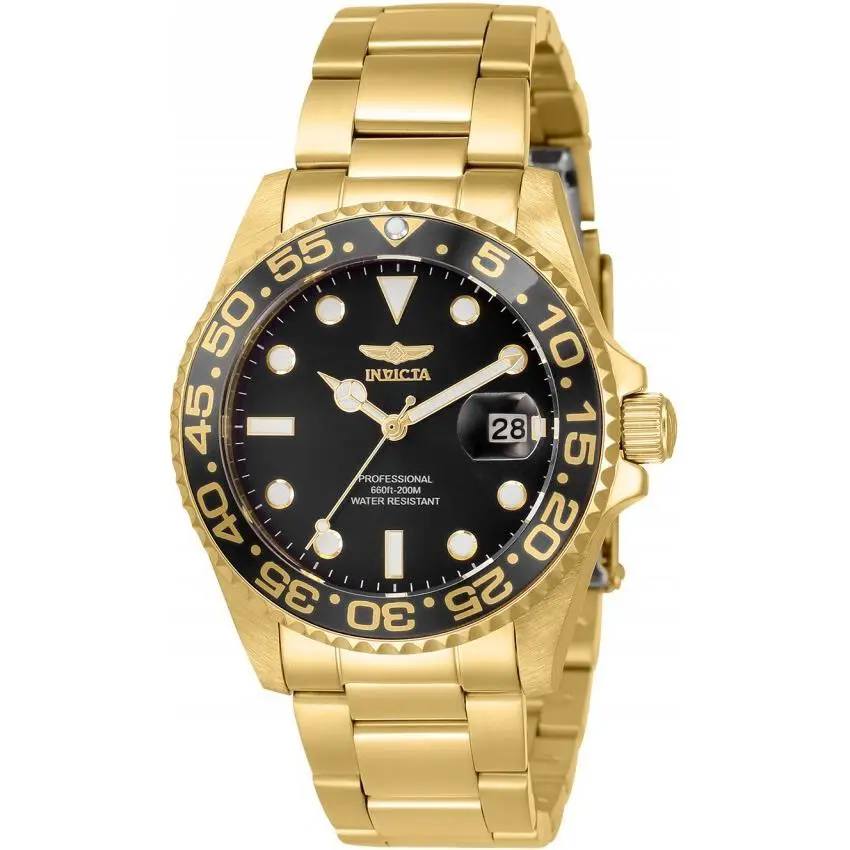 Invicta Pro Diver 38mm Gold Tone Quartz Watch with Gift Box 33263 . Ships Free