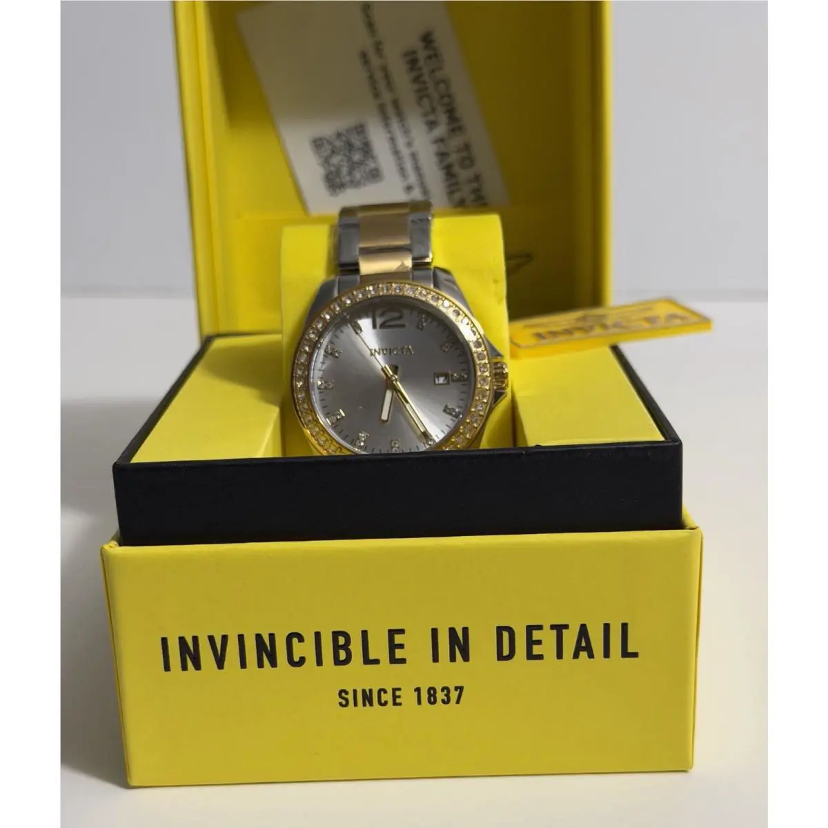 Invicta Women`s Angel Two-tone Quartz Watch Crystal-accented Bezel 44841