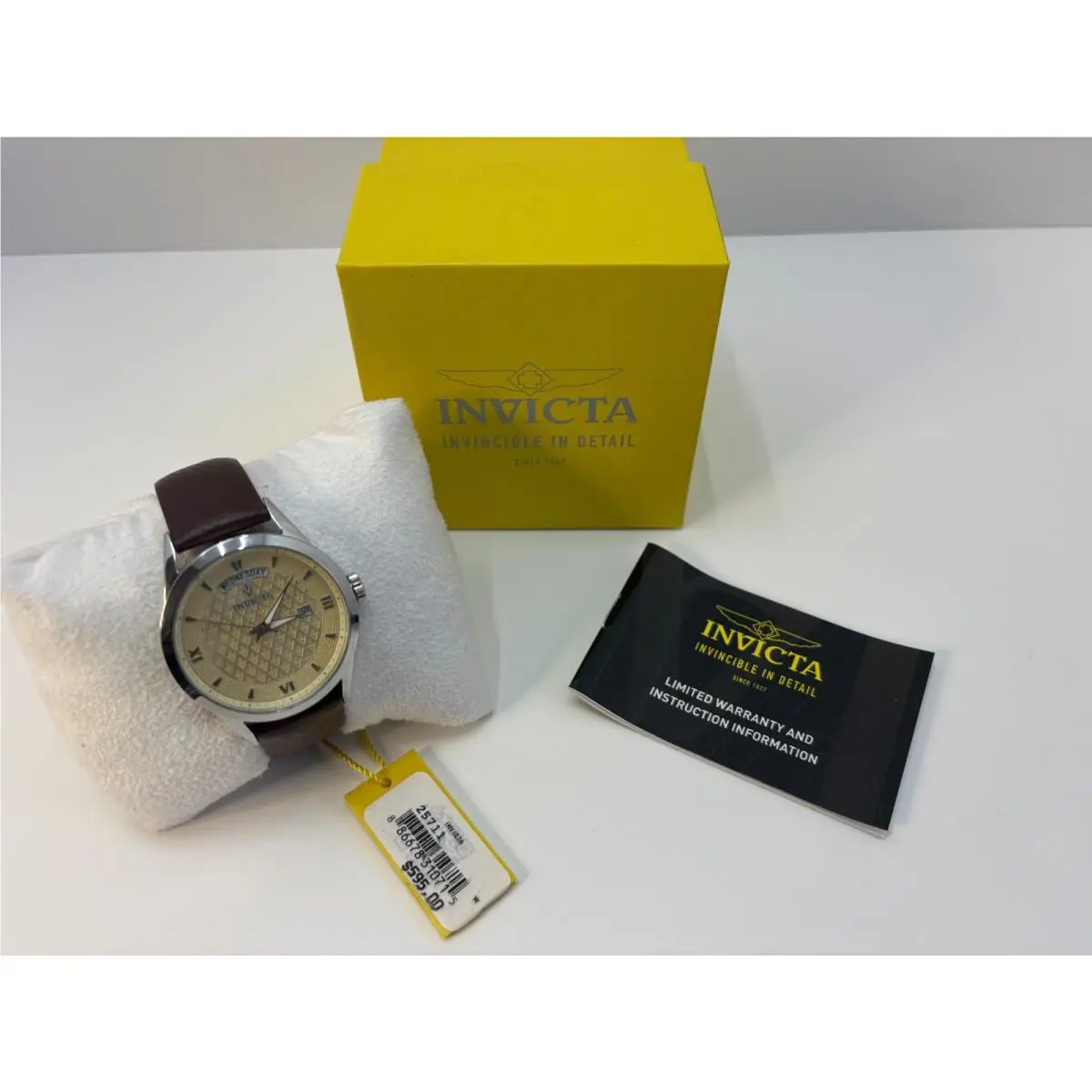 Vintage Invicta Women`s Watch Model 25711 with Brown Leather Band