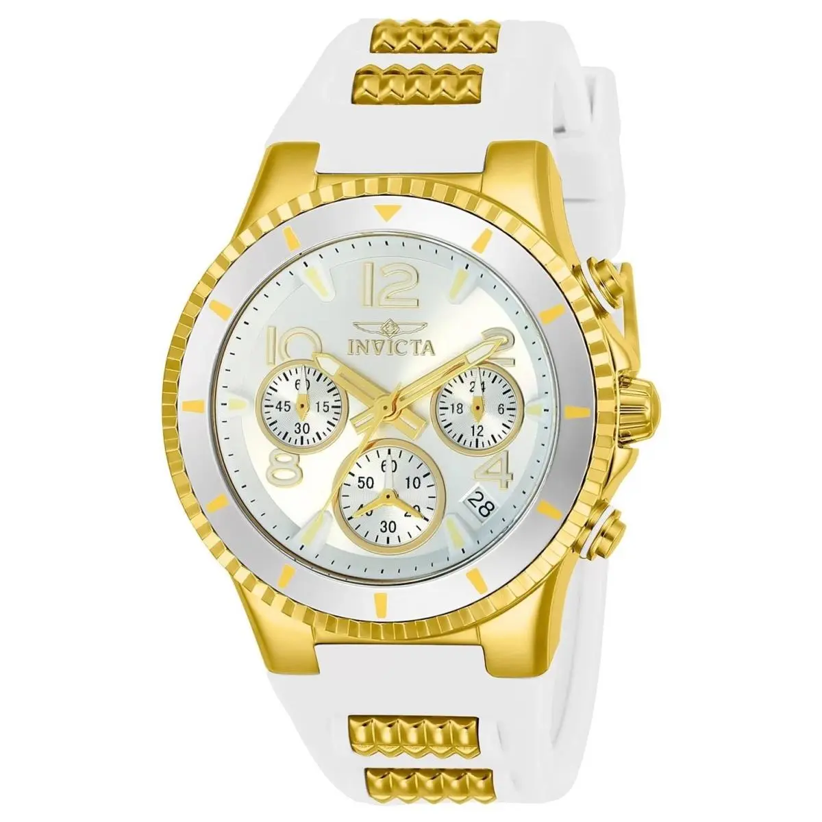 24187 Quartz Watch Silver Dial Silicon 39mm Lady by Invicta