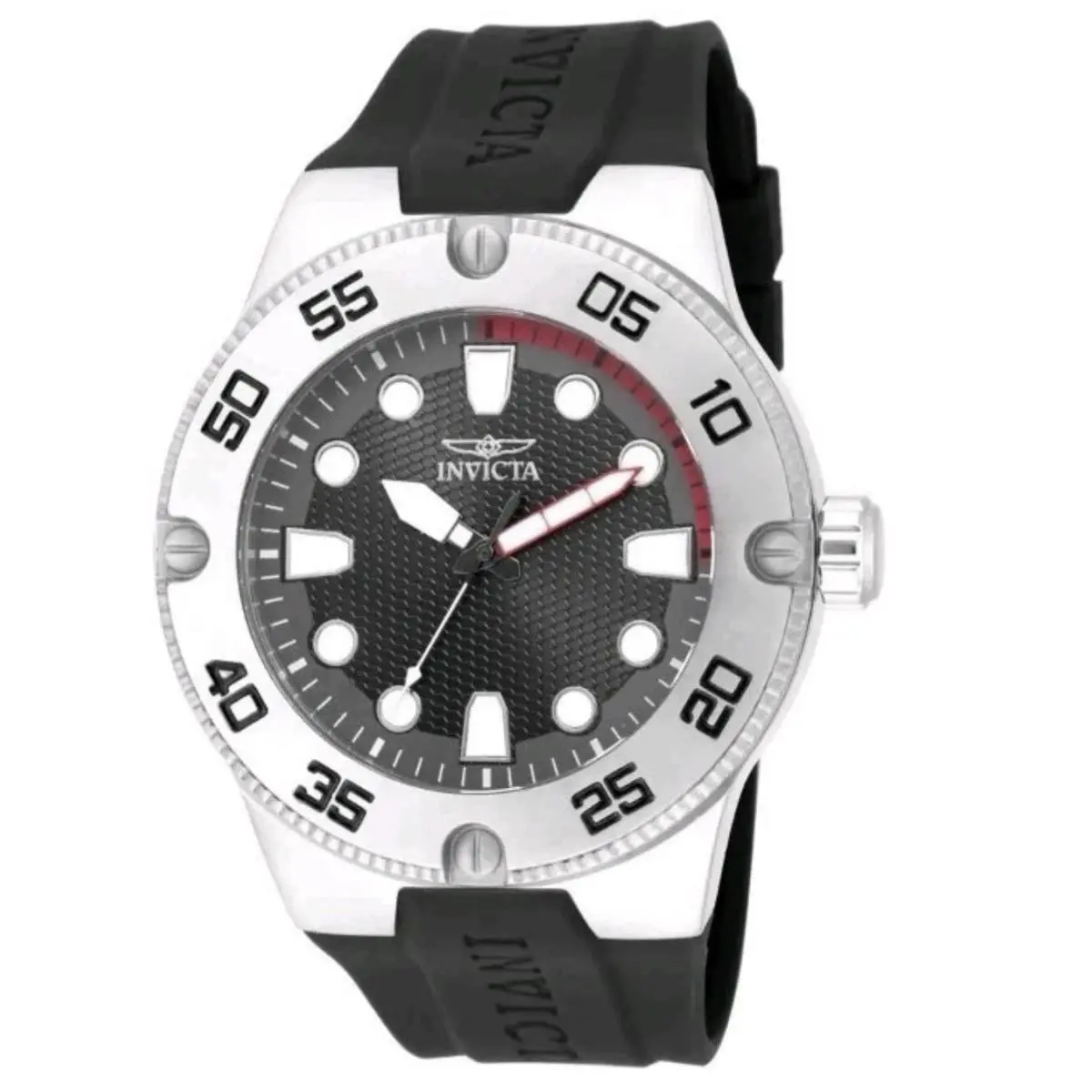 Invicta 17916 Pro Diver 52mm Stainless Steel Case Black Silicone Strap