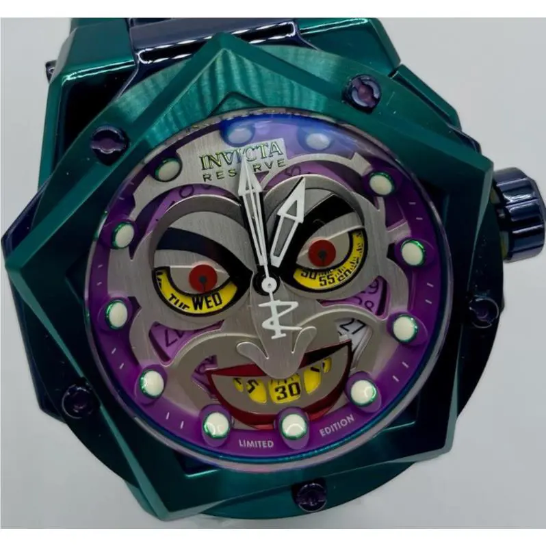 Invicta Reserve DC Comics Joker Swiss Ronda Z60 Caliber Men`s Watch - 54mm 44461