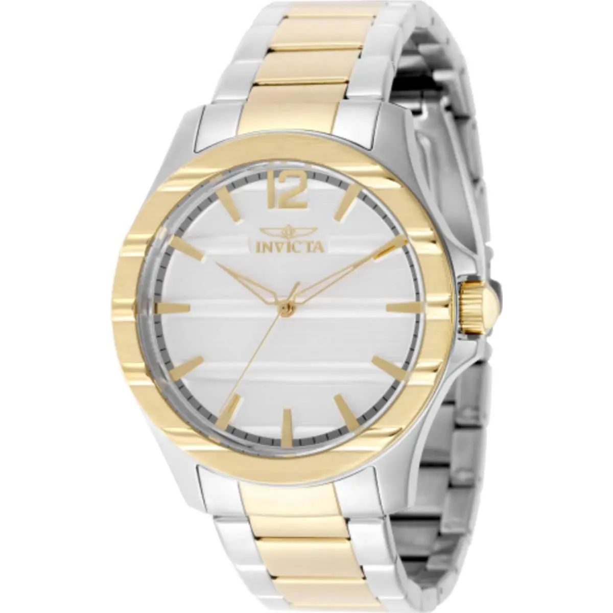 Invicta Men`s Watch Speedway Quartz Silver Tone Dial Two Tone Bracelet 50331