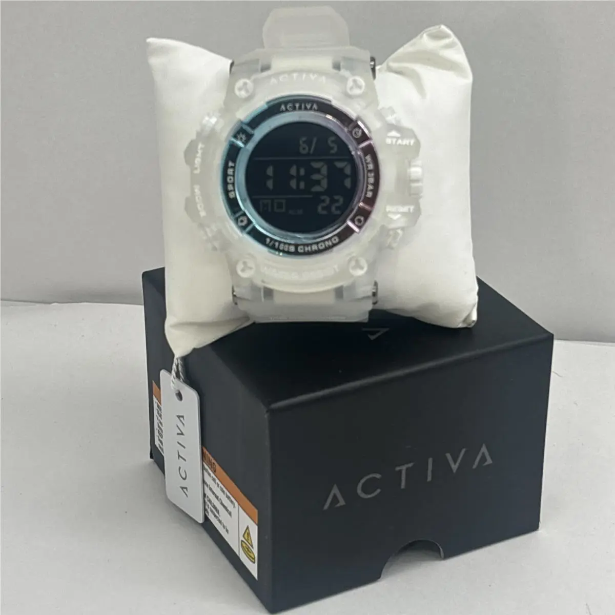 Activa Sync X Invicta Digital Unisex Watch 50mm Iridescent Bezel Frost White