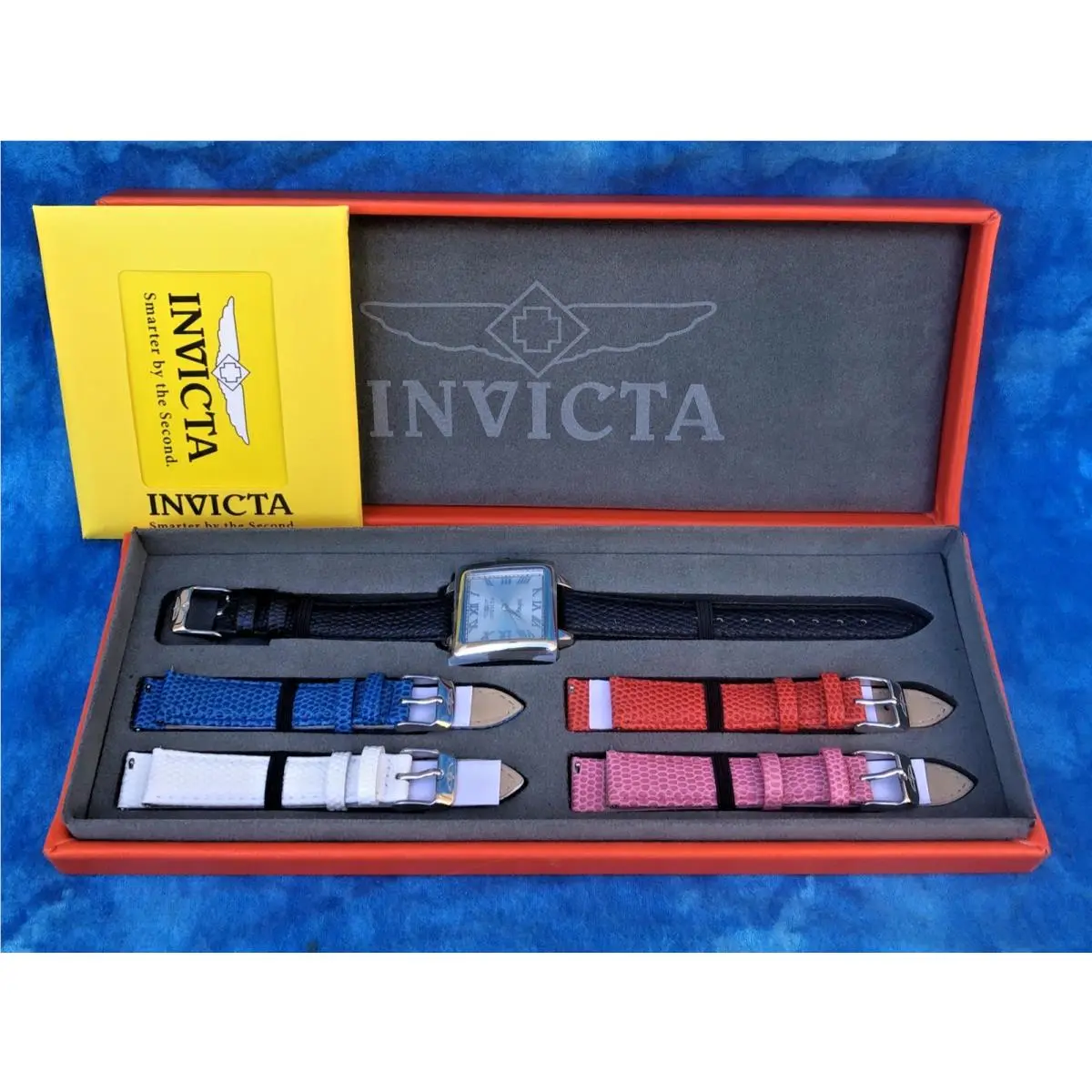 Invicta 21786 Angel Quartz Womens Watch with 5 Piece Leather Strap Set
