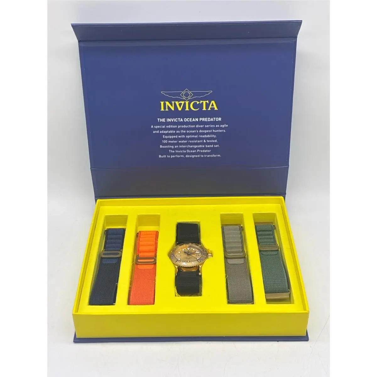 Invicta Ocean Predator 44mm Men’s Watch 5 Interchangeable Straps AP2047936