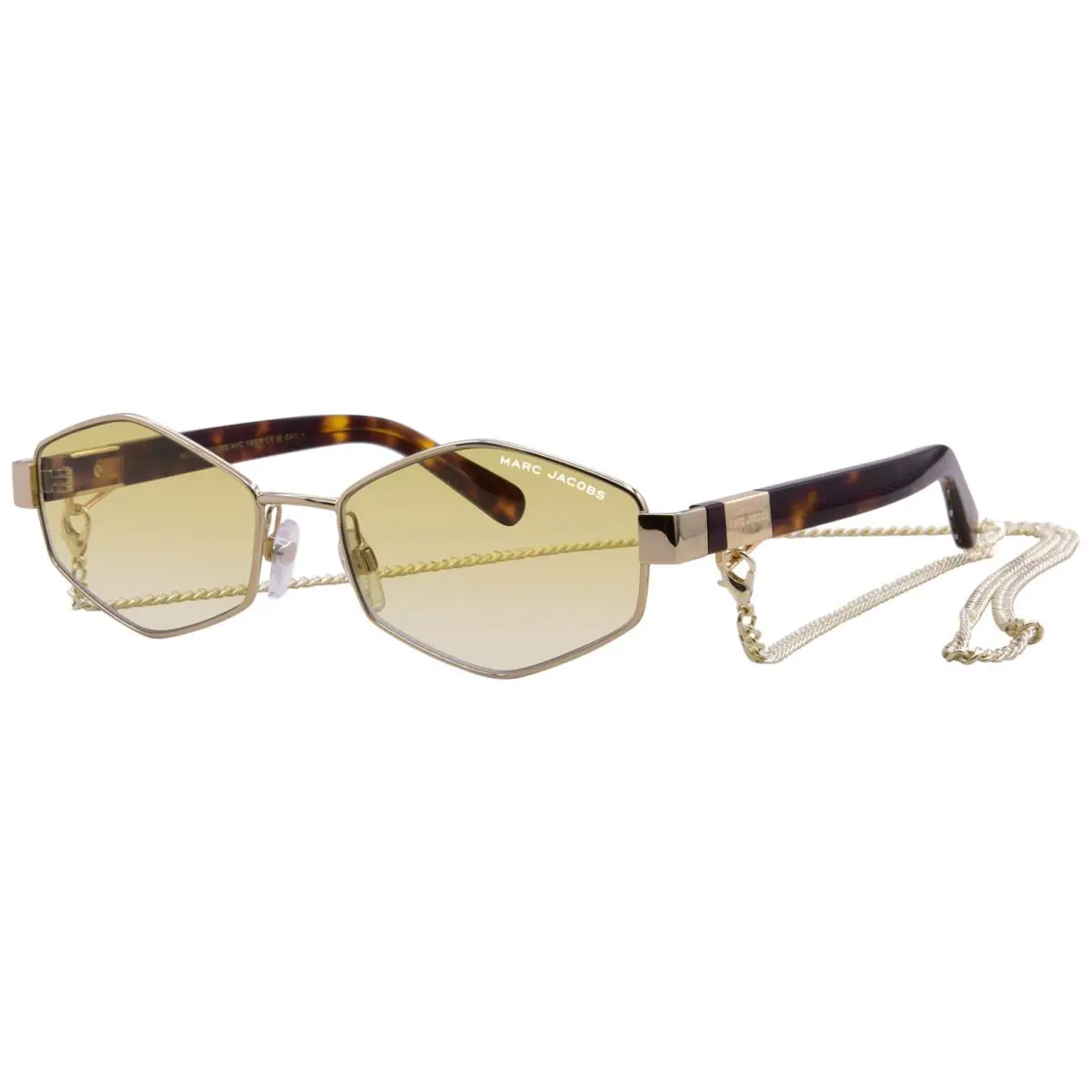 Marc Jacobs 496/S LPE/06 Sunglasses Women`s Gold/yellow Gradient 55mm W/cha