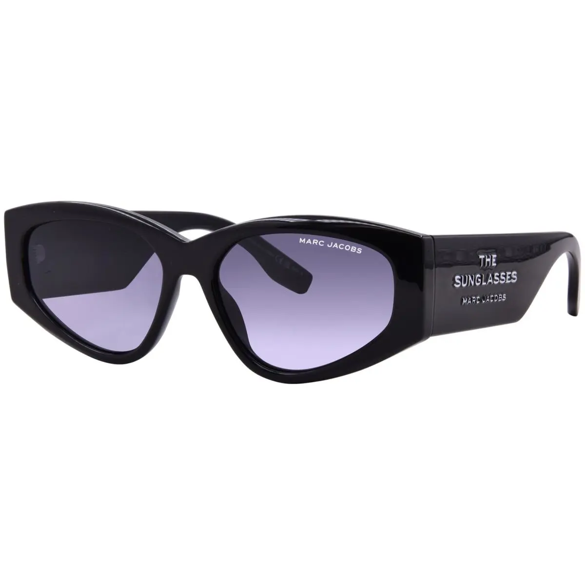 Marc Jacobs 803/S 807/9O Sunglasses Women`s Black/dark Grey Shaded Cat Eye 56mm