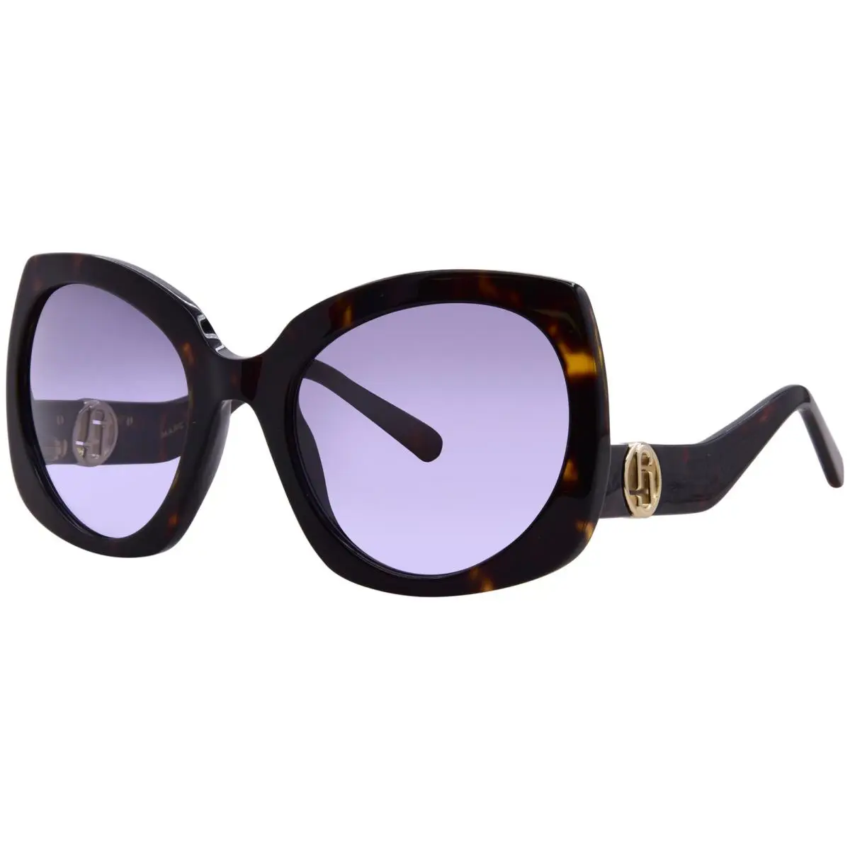 Marc Jacobs 808/S 086/GB Sunglasses Women`s Havana/grey/azure Oval Shape 57mm