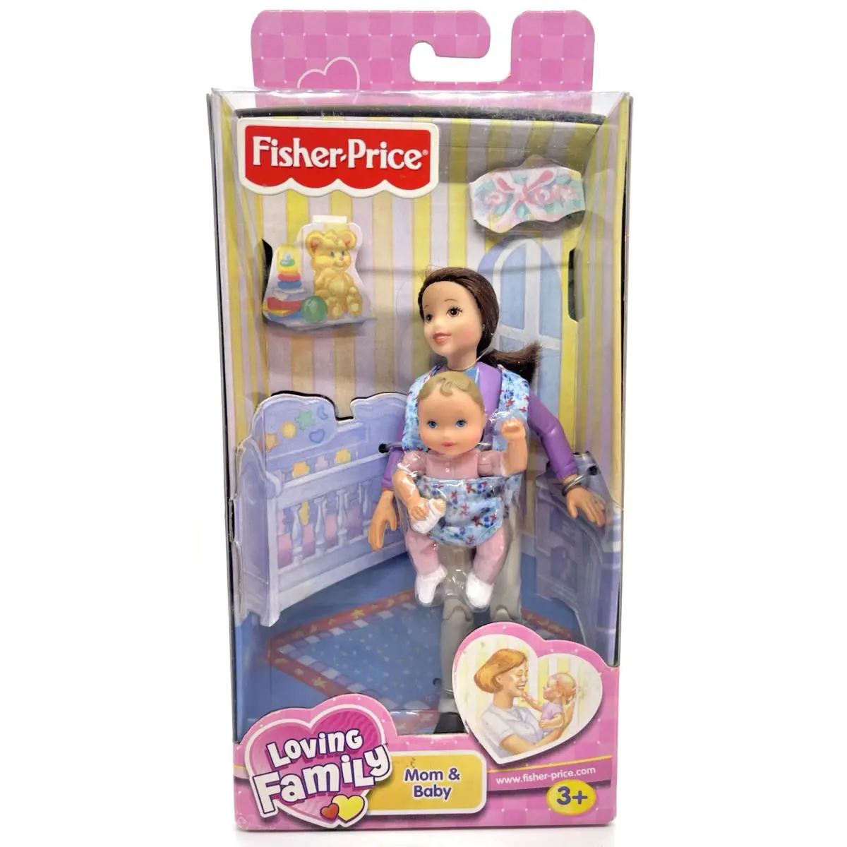 Fisher-price Loving Family Mom Baby Dolls Moveable Joints Age 3+ Vintage 2002