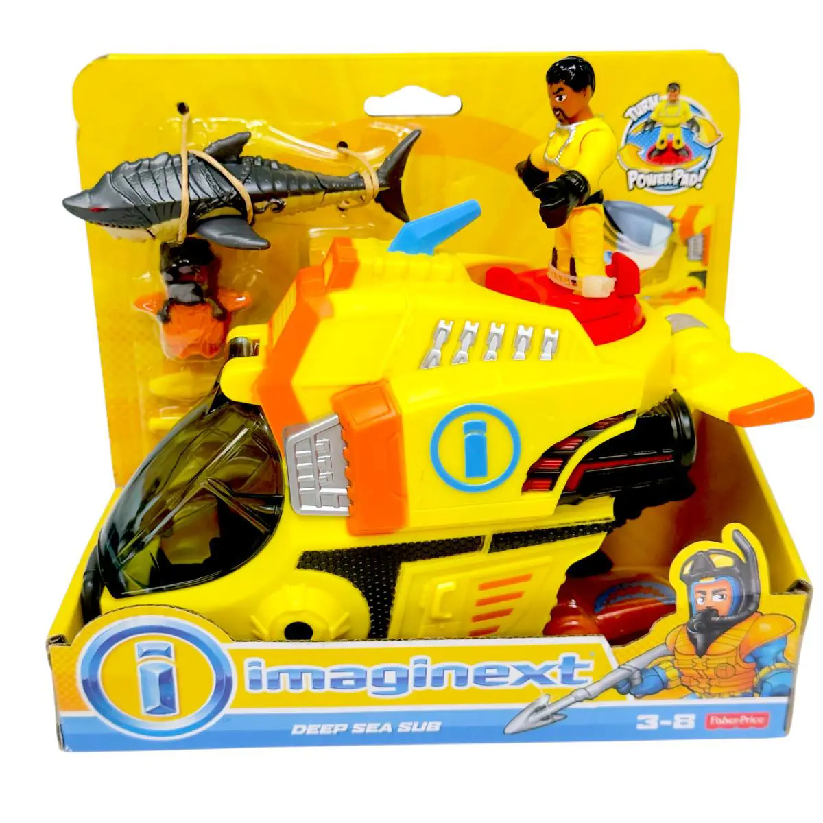 Imaginext Deep Sea Submarine Shark Diver Action Figure Playset Kids Toys Boys 3+