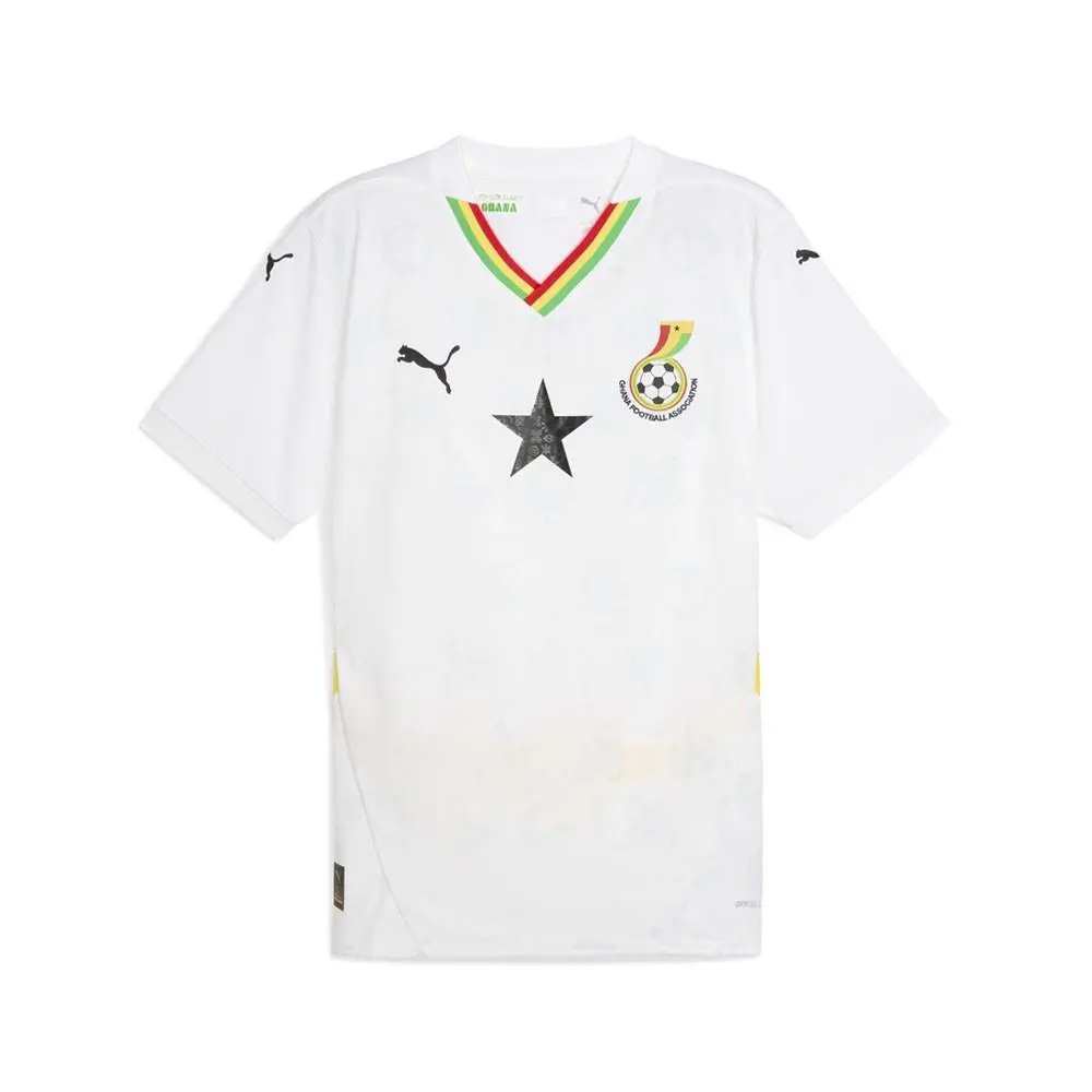 Puma clothing - PUMA Ghana Football Association Home Replica Soccer Jersey - 77719201 - White 3