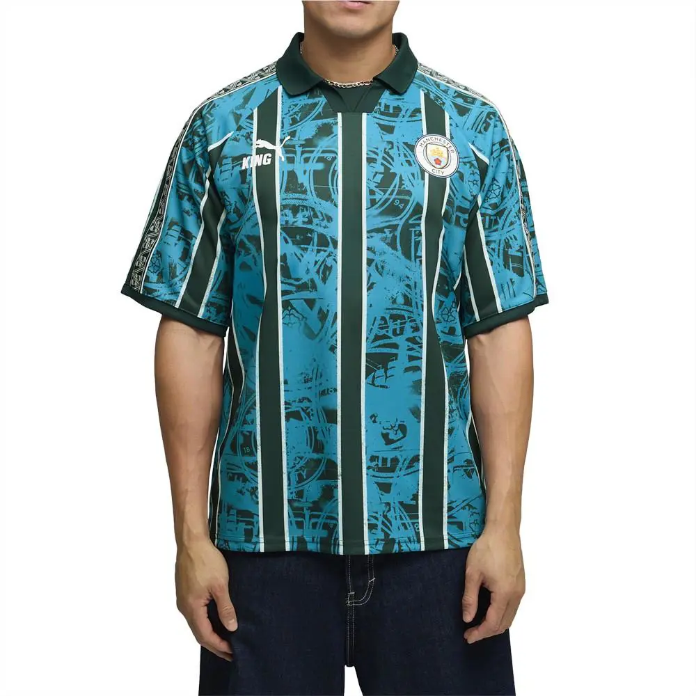 Puma clothing - PUMA Manchester City King Retro Crew Neck Short Sleeve Soccer Jer - 78587816 - Blue 1