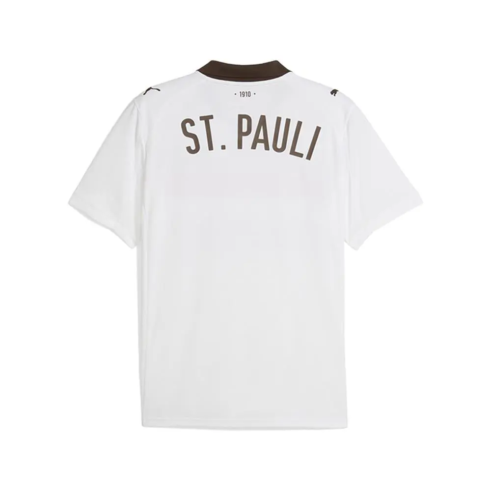 Puma clothing - PUMA Fc St. Pauli 2526 Away Short Sleeve Soccer Jersey - 78306902 - Brown, White 0