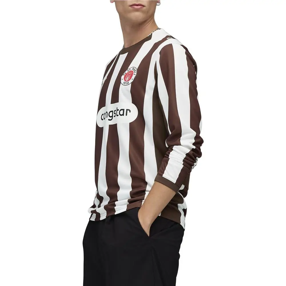 Puma clothing - PUMA Fc St. Pauli 2526 Crew Neck Long Sleeve Home Soccer Jersey - 78306601 - Brown, White 3