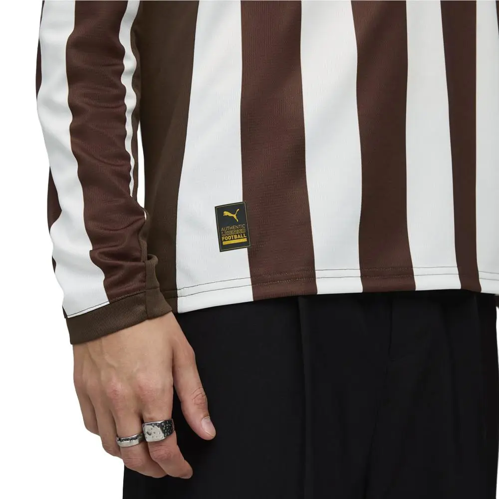 Puma clothing - PUMA Fc St. Pauli 2526 Crew Neck Long Sleeve Home Soccer Jersey - 78306601 - Brown, White 5
