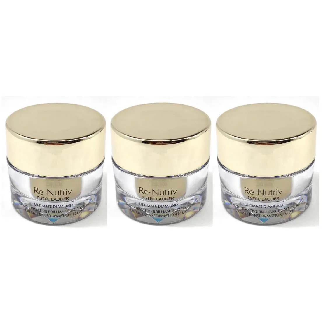 3 x Estee Lauder Re-nutriv Ultimate Diamond Transformative Soft Creme 15ml/0.5oz