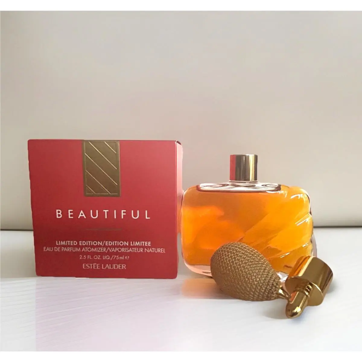 Estee Lauder Beautiful Limited Edition Eau De Parfum w Atomizer 2.5oz/ 75ml