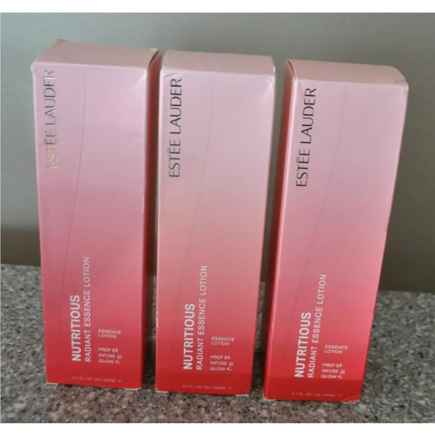 3-Estee Lauder Nutritious Radiant Essence Lotion 6.7 Oz/ea Prep Infuse Glow