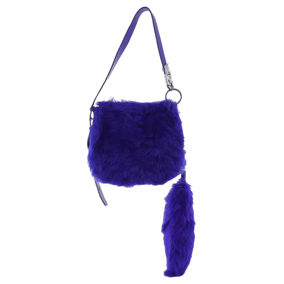 Burberry Small Knight Faux-fur Shoulder Bag 8075126 - Blue, Exterior: Knight