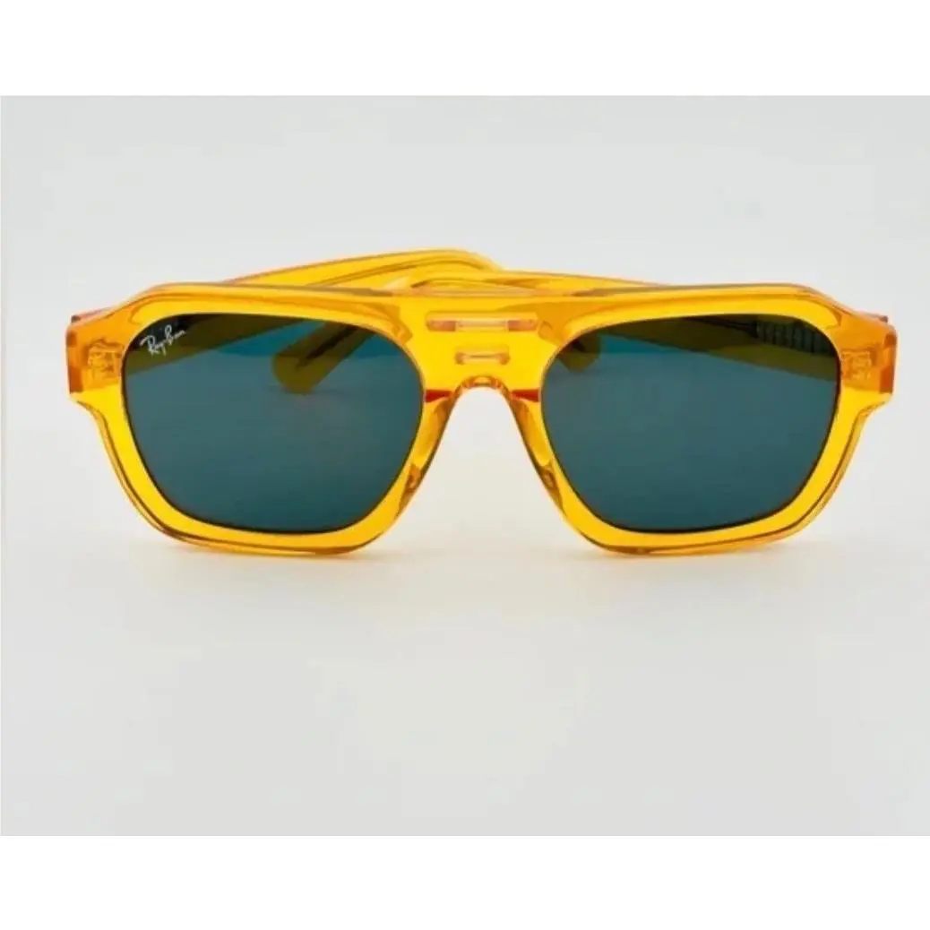 Ray-ban Corrigan Bio-based Transparent Yellow - Blue Lenses RB4397 Sunglasses