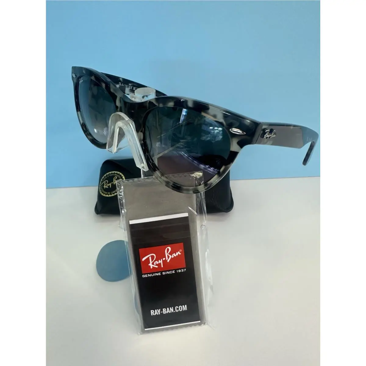 Ray-ban Sunglasses RB2241 Wayfarer Way 1333/71 Black Tortoise Gray Lens 54mm