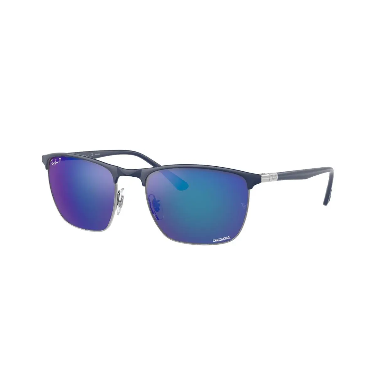 Ray Ban Sunglasses RB3686 92044L Blue Gunmetal/blue Mirror Polarized Lens 57MM