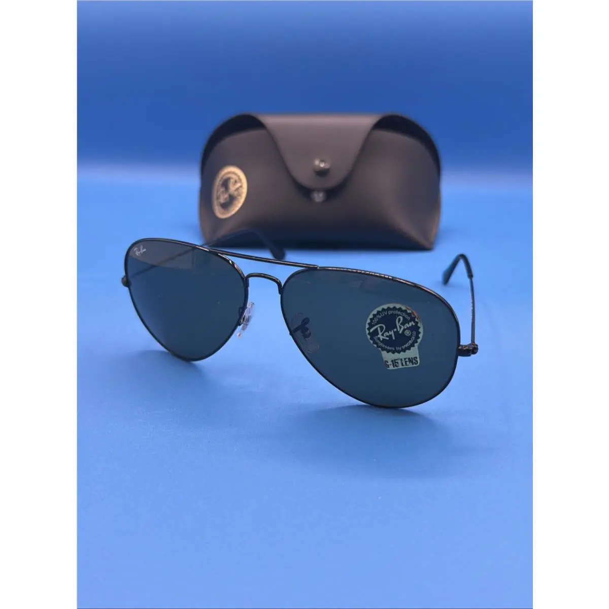 Rayban UV Protection Sunglasses RB 3026 Aviator Large Metal with Case