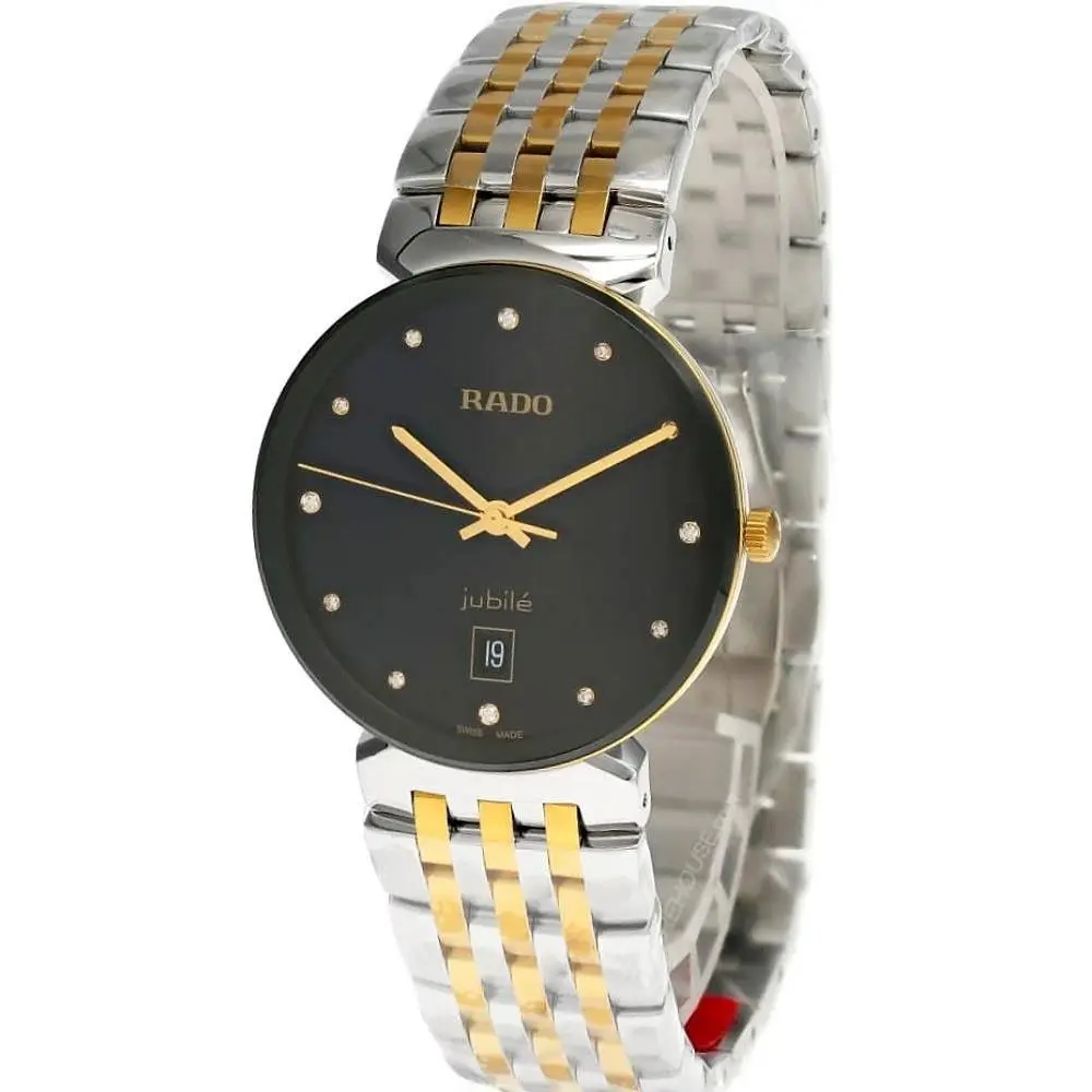 Florence Quartz 38mm Black Diamond Dial Two-toned Men`s Watch R48912743 by Rado