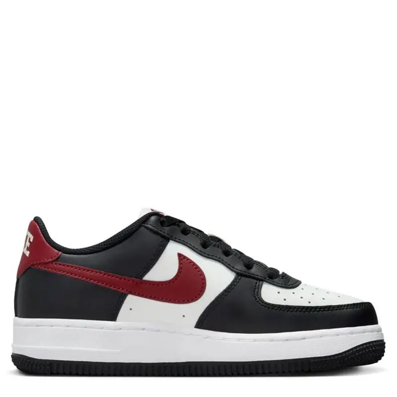Big Kid`s Nike Air Force 1 Black/dark Team Red FZ4351 001 - Black/Dark Team Red