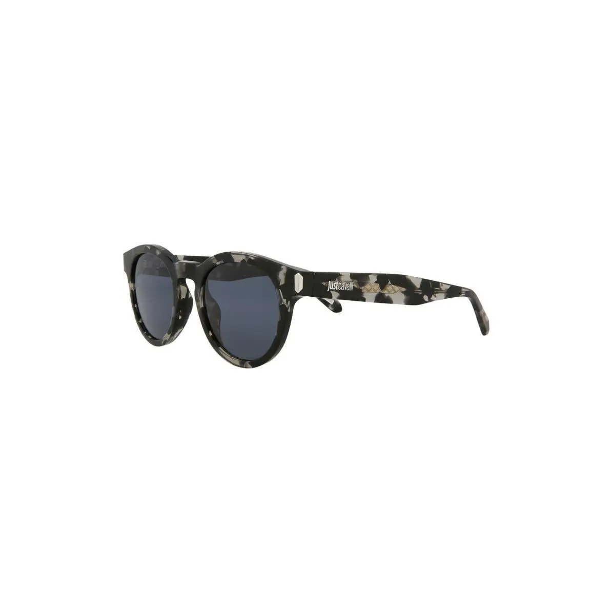 Just Cavalli Men 50mm Round Sunglasses Black Havana Blue