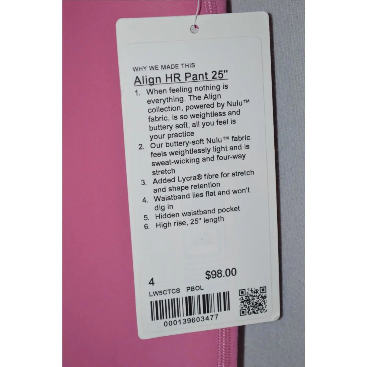 Lululemon clothing - Pink 1