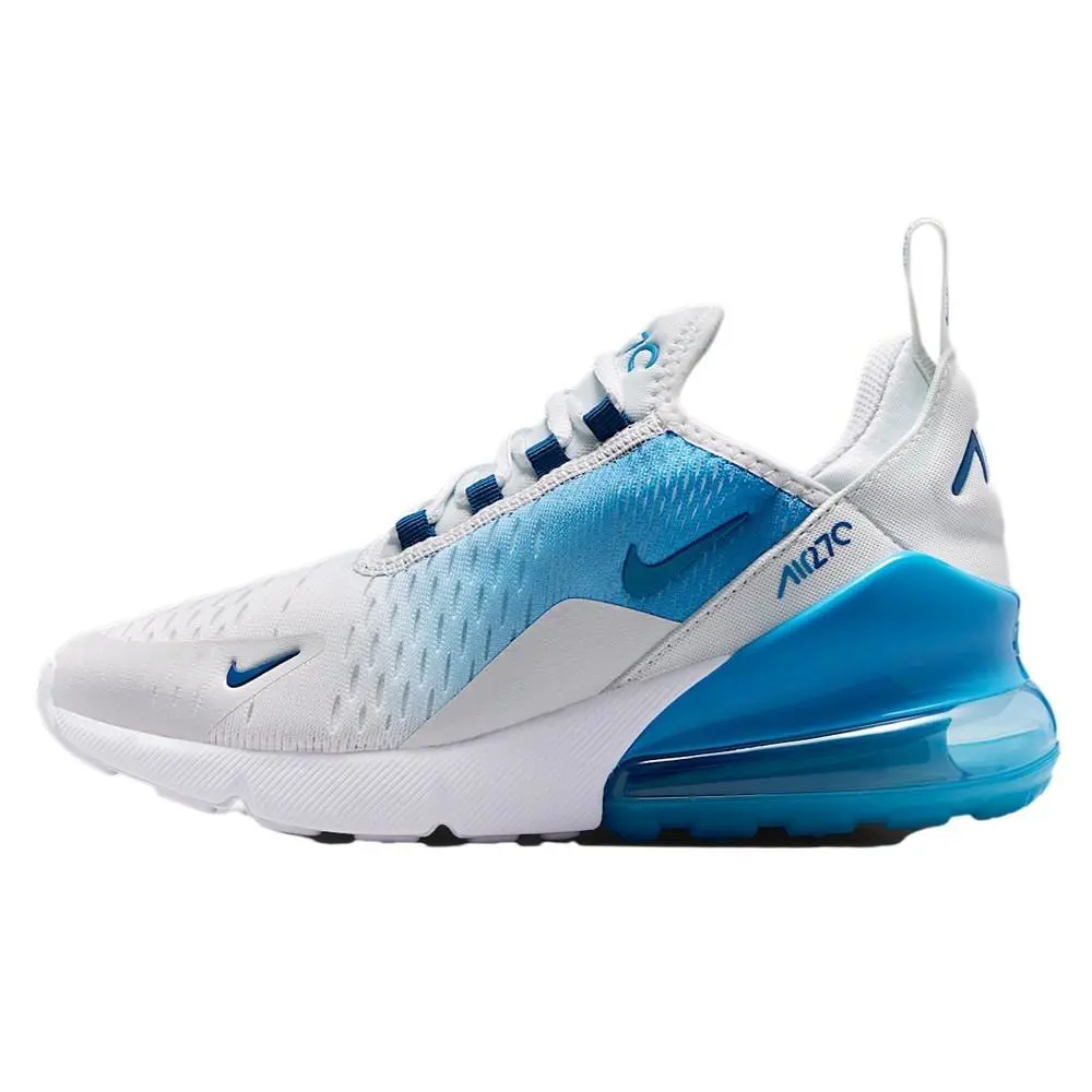 Big Kid`s Nike Air Max 270 Off White/court Blue 943345 125 - Off White/Court Blue