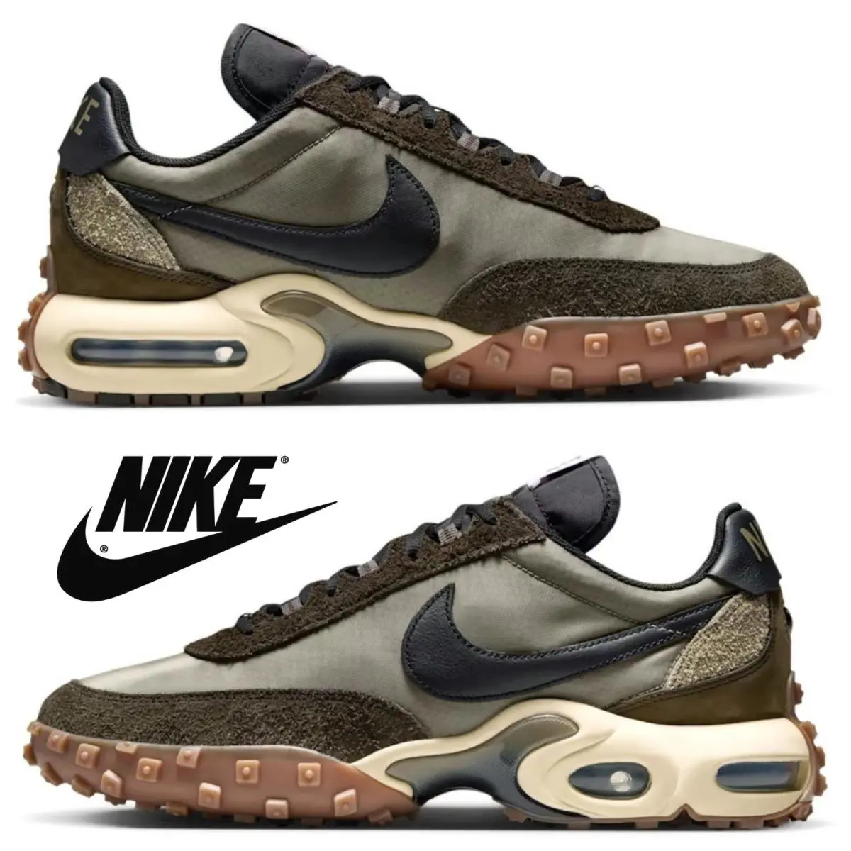 Nike shoes - Nike Air Max Waffle SP - Brown, Maufacturer: Matte Olive/Gum Dark Brown/Legion Brown/Black 26