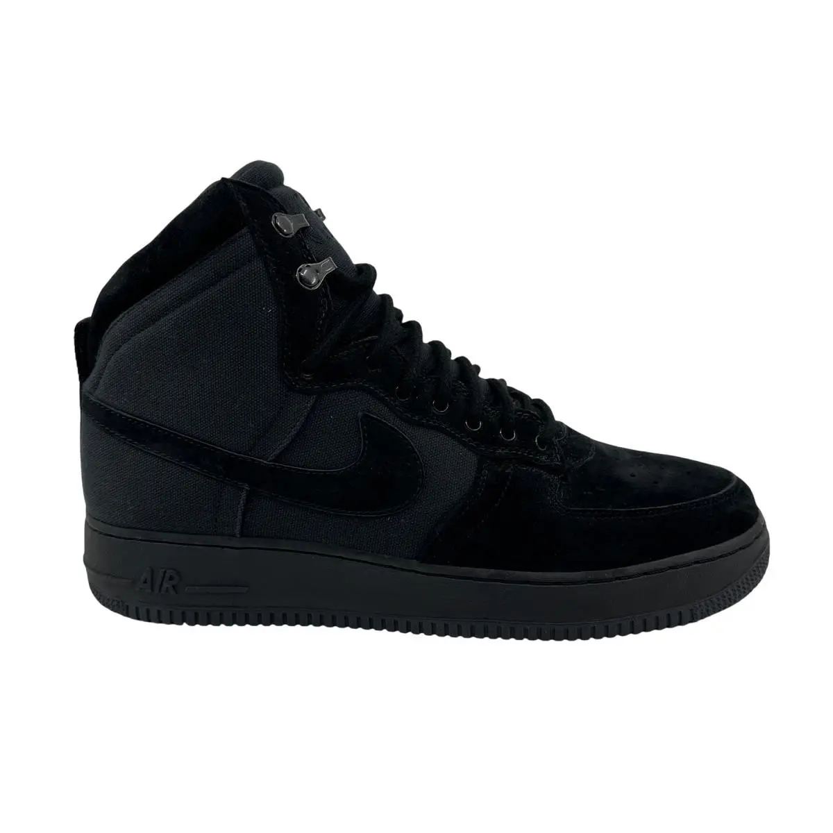 Nike Air Force 1 High Deconstructed Military Triple Black Mens Sneaker