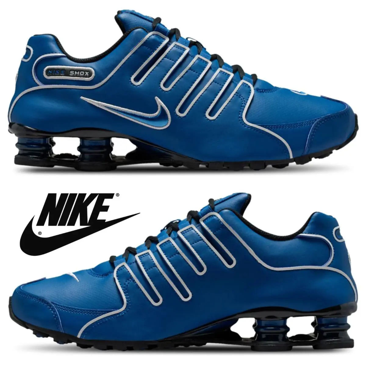 Nike Shox NZ Men`s Sneakers Running Athletic Sport Shoes Casual Comfort Blue - Blue, Maufacturer: Court Blue/Black/White