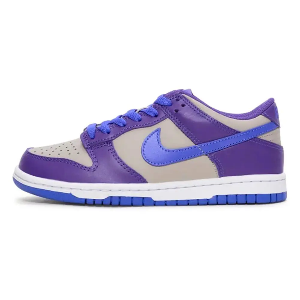 Big Kid`s Nike Dunk Low College Grey/persian Violet FB9109 007 - College Grey/Persian Violet