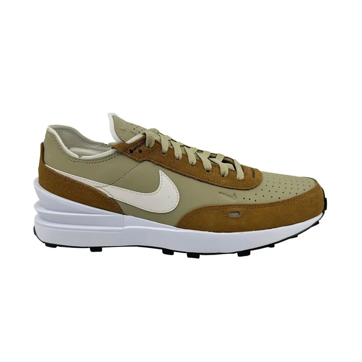 Nike Waffle One Leather Limestone Ale Brown Mens Athletic Sneaker - Beige, Manufacturer: Limestone Ale Brown