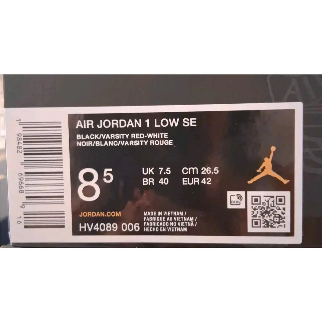 Nike shoes - Nike Air Jordan 1 - Air - HV4089-006 - Black/ Varsity Red /White 8