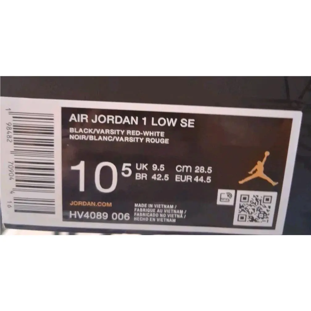 Nike shoes - Nike Air Jordan 1 - Air - HV4089-006 - Black/ Varsity Red /White 10