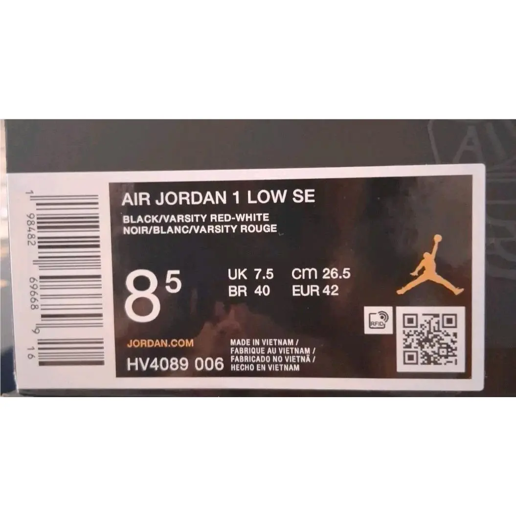 Nike shoes - Nike Air Jordan 1 - Air - HV4089-006 - Black/ Varsity Red /White 7
