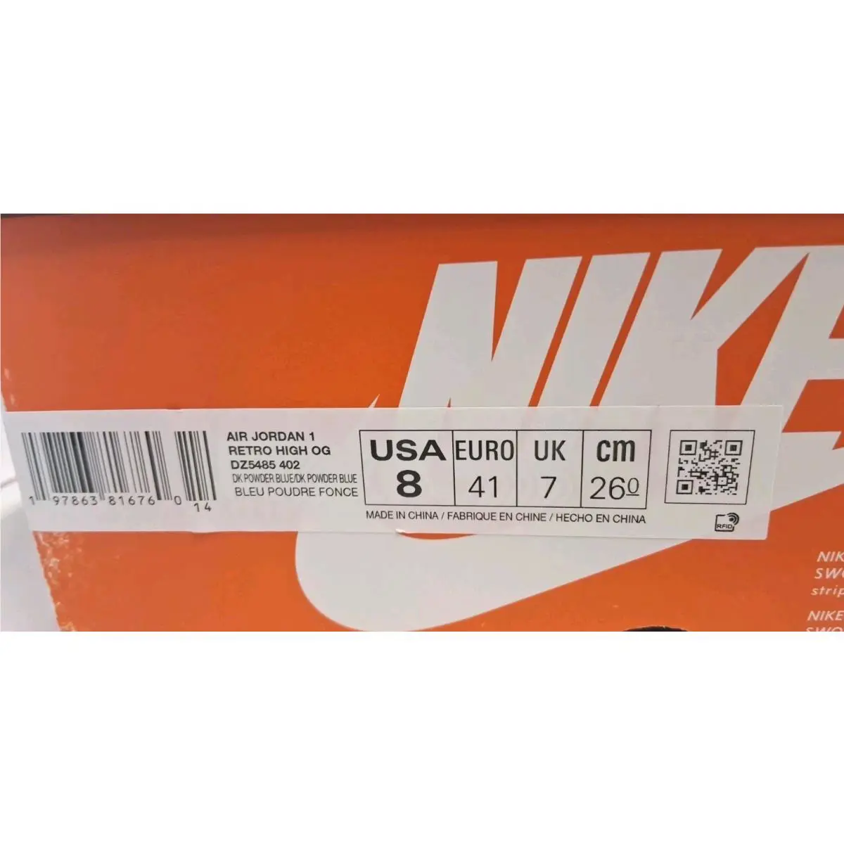 Nike shoes - Air Jordan 1 - Air - DZ5485-402 - DK powder blue 7