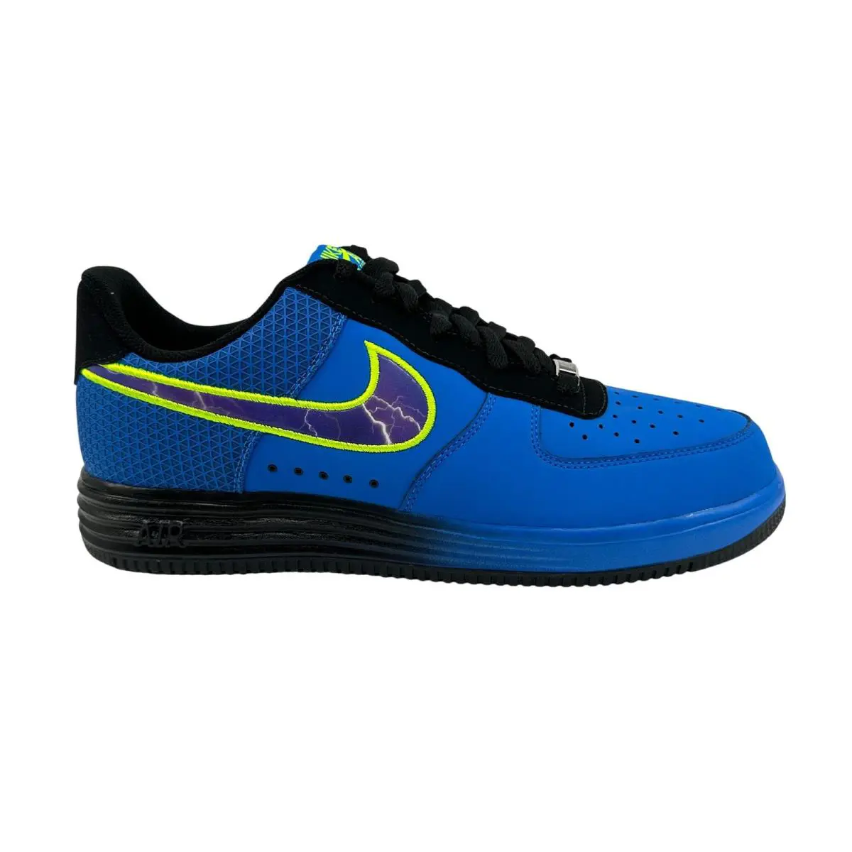 Nike Lunar Force 1 Leather Photo Blue Purple Black Mens Athletic Sneaker - Blue, Manufacturer: Photo Blue Purple Black